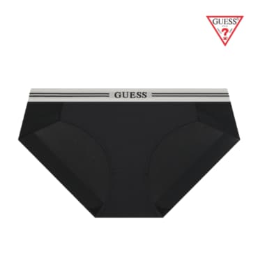 게스언더웨어 백포인트 로고밴드 브라탑 햄팬티 ODWBP491BK