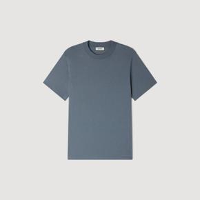 코튼 티셔츠 Grau / Blau SHPTS01759
