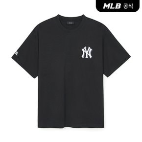 [코리아공식] 빈티지 모노티브 오버핏 반팔 티셔츠 NY (Black)