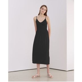 모달 V넥 립조직 캐미 원피스 NFWSD5200