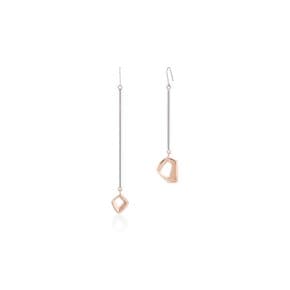 Voronoi two-tone drop Earring