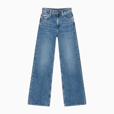 Calvin Klein Jeans 여성 와이드핏 미드블루 이탈리안 셀비지 데님(J224415)