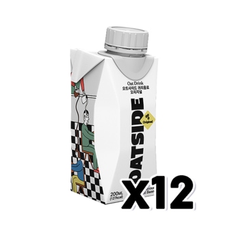  오트사이드 귀리음료 오리지널 비건우유 200ml x 12개