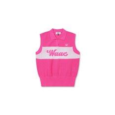 왁[WAAC]골프 (WWWAM24302PIX)여성 Mesh Block Knit Vest