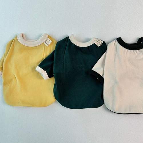 강아지 겨울 데일리 긴팔 티셔츠 1P 면소재 기본티