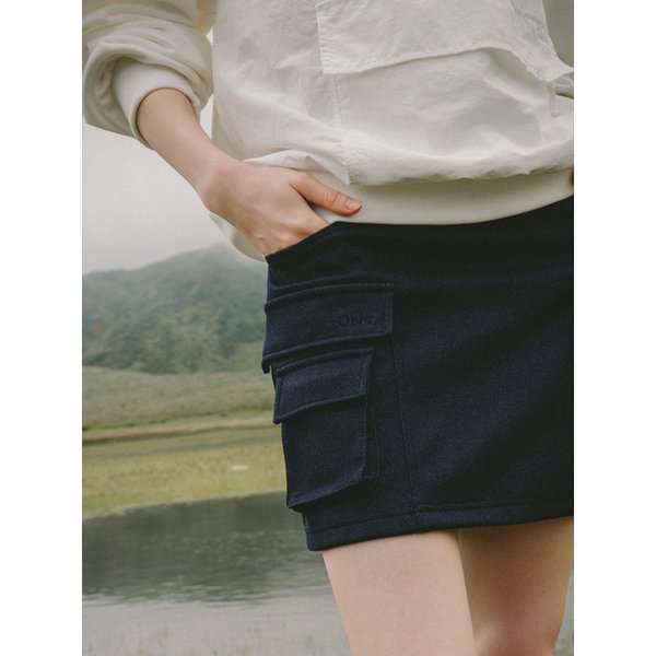 Stretch pocket skirt (Navy)