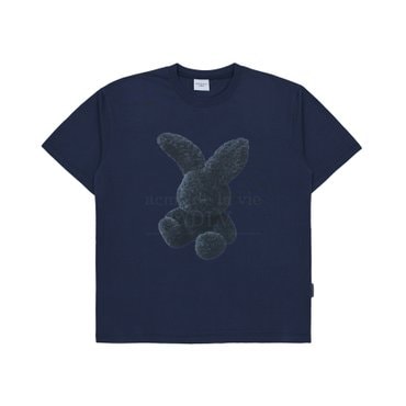 아크메드라비 NAVY FUZZY RABBIT SHORT SLEEVE T-SHIRT NAVY - 퍼지레빗