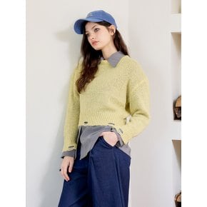 AR_Light weight damage knit top_3color