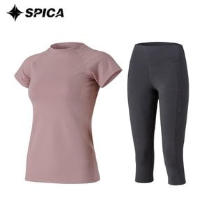 스피카 요가복세트 티셔츠 칠부레깅스 SPA522709