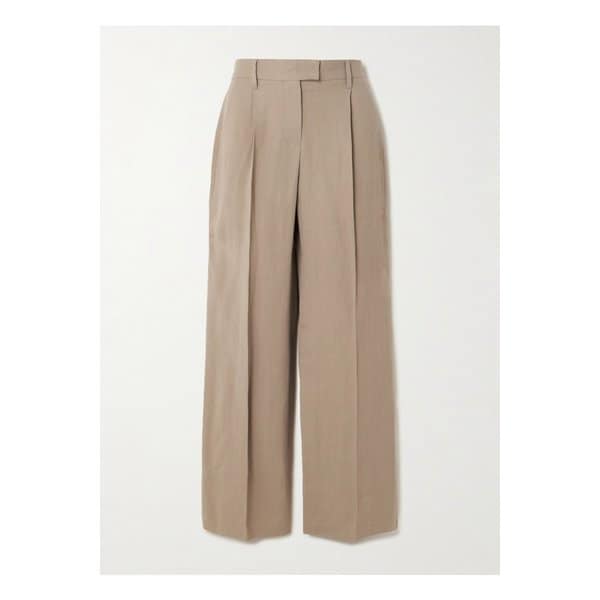 브루넬로쿠치넬리 비즈 장식 플리츠 트윌 와이드 팬츠 46376663162854324