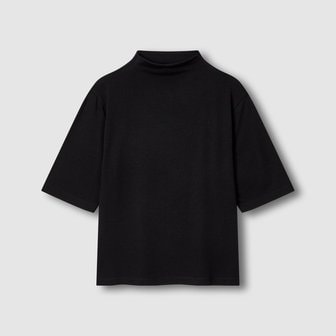 JAJU 여 소프트 모크넥 5부 티셔츠 J115301003099