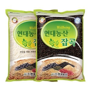 현대농산 국산 찹쌀1kg+찰흑미1kg
