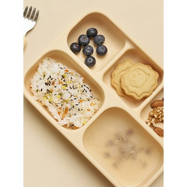 실리콘 흡착5구 식판