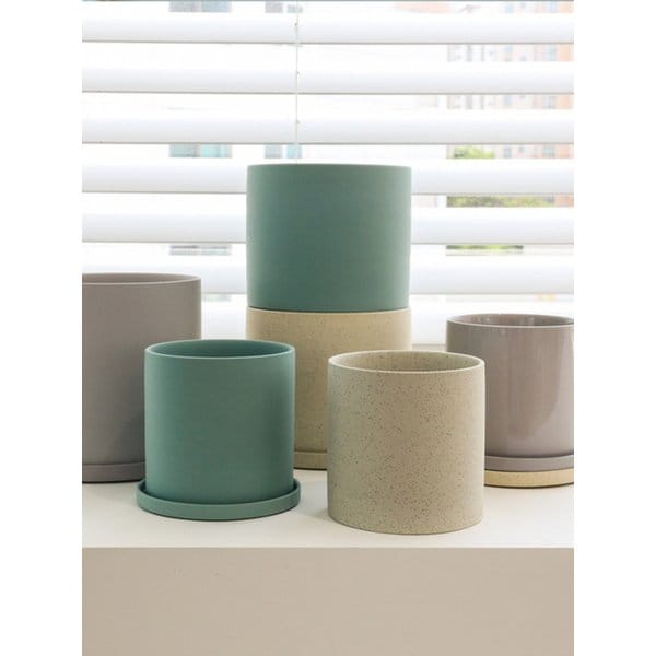 피오레 도자기 화분받침 중