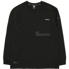 남성 ROLAND (로랜드) 포켓 포인트 세미오버핏 긴팔티셔츠 (Black) (YMU22221Z1) SGMT