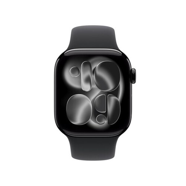 (1차) 애플워치 11 GPS 46mm 제트 블랙 알루미늄, 블랙 스포츠 밴드 (SM) MEUW4KH/A
