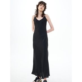 MAXI SATIN SLIP DRESS_BLACK