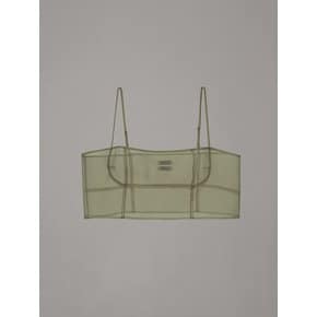 SHEER ORGANZA BUSTIER_KHAKI