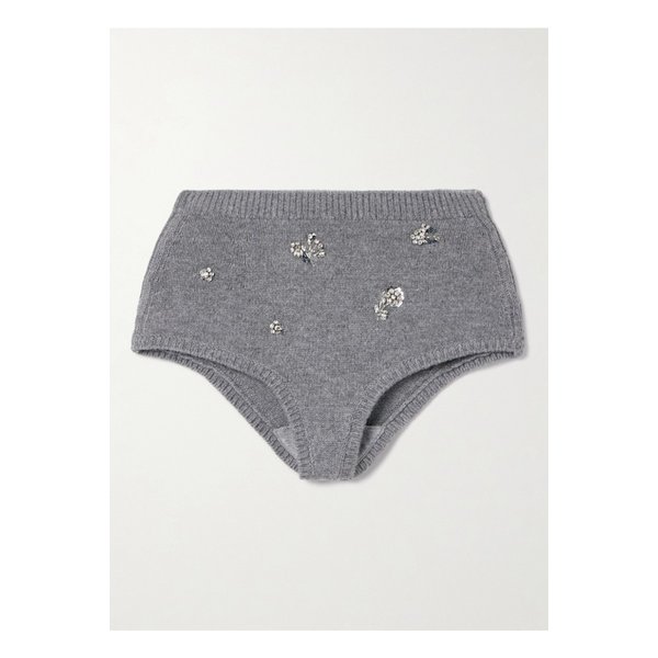 심카이 조지 크리스털 장식 울 캐시미어 혼방 쇼츠 그레이 46376663162918657