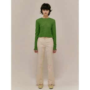 jacquard low pants_cream