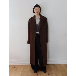 [김주리 PICK] KNITTED COMBI SLEEVE LONG COAT [BROWN]