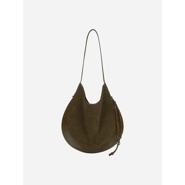 Curvee Hobo Suede Bag Brown