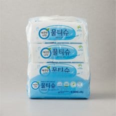 페퍼민트 블루 물티슈(캡) 80매*4입