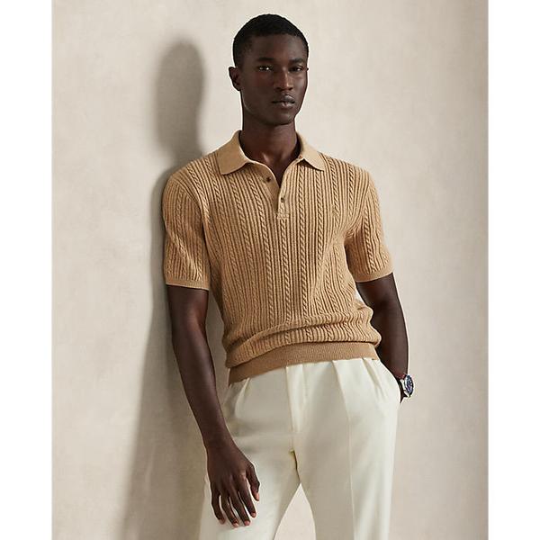 남성 케이블 니트 코튼 폴로 칼라 스웨터(MNPOSWE1N820115200)