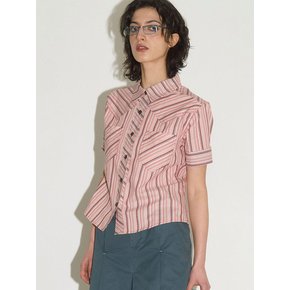 WESTERN STRIPE SHIRT / pink