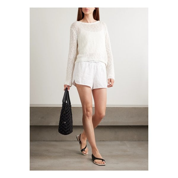 코튼 리넨 혼방 스웨터 화이트 1647597359784085