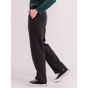 SEMI WIDE HALF BENDING SLACKS-BK