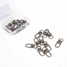 D고리 세트 20pcs 흑니켈/키링 키홀더 열쇠고리 연결고리 D링 가방고리 DIY 악세사리부자재