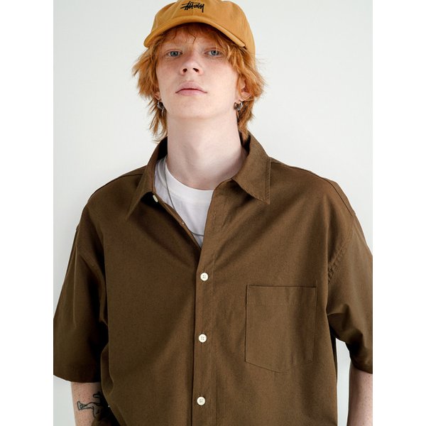 멀티 옥스포드 반팔셔츠 브라운 JNSS7722