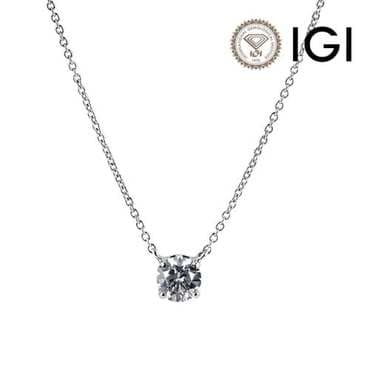 레쿠 IGI 1.09ct D VVS2 18k 랩다이아몬드 1캐럿 4프롱 펜던트