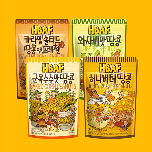 [본사직영] 바프 땅콩 120g 4종 세트 - SSG.COM