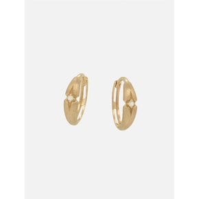 14k sanding cubic one touch earrings (1pair)