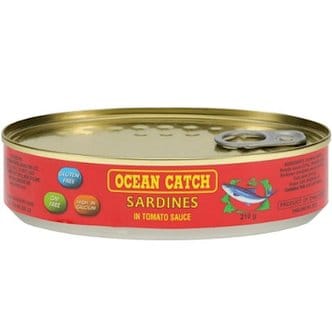  오션캐치 토마토 소스 정어리 통조림 Ocean Catch Sardines In Tomato Sauce 210g 4개