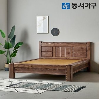 동서가구 M77 고급 키퍼 통원목 짜맞춤 편백나무 황토 퀸 Q 흙침대 DF644327