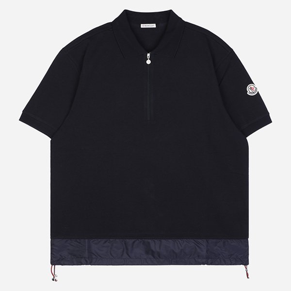 [시흥점] [몽클레어]6S 8A00006 89A16 77X 하프 집업 폴로 남성 반팔 티셔츠 네이비