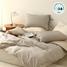 아망떼 헤링본도트 40수 고밀도 면 홑겹/누빔 이불커버 베개세트