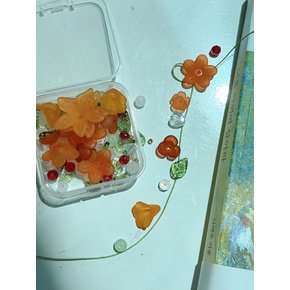 능소화 꽃 비즈 스쿱 마켓 공예 재료 세트 공예 끈갈피 재료 부자재