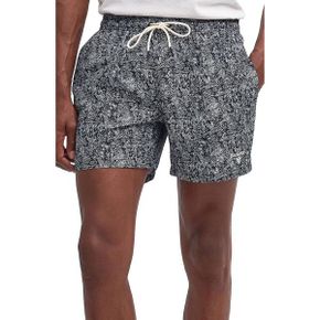 4319575 Barbour Braithwell Logo Embroidered Swim Trunks