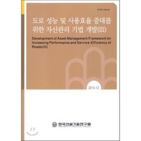 도로 성능 및 사용효율 증대를 위한 자산관리 기법 개발 3