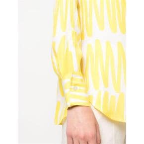 Shirt Kiton Top D55442 K0978B01  YELLOW/WHITE