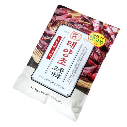 [26년산 햇고추][친정엄마]국산 태양초 고춧가루 1.2kg