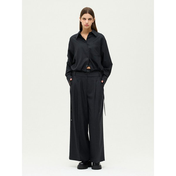 배색 밴딩 와이드 팬츠 EMQ1WPT010