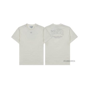 가니 SS25 여성 라인스톤 로고 티셔츠 T3946 135