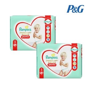 유럽산 팸퍼스 프리미엄케어 팬티형 기저귀  5단계_2팩(68p) pampers 바우처