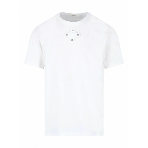 남성 티셔츠 Eyelet 디테일 CGSS23CJETSS13WHITE 화이트 /8