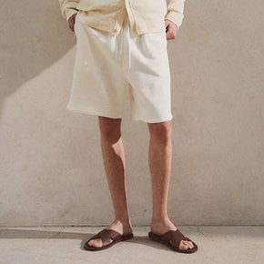 [25SS] 레오 드로스트링 쇼츠 화이트